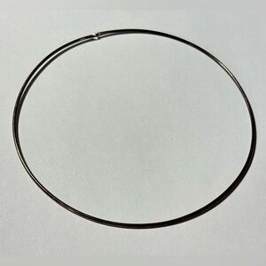 925 Hook Clasp Silver Neck Wire Choker 90s McBling Sterling Necklace